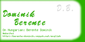 dominik berente business card